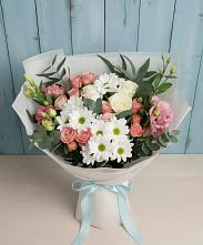 Букет цветов из:  Розы, Лизиантусы и Хризантемы #REPLACE_PRED# Ачикулаке