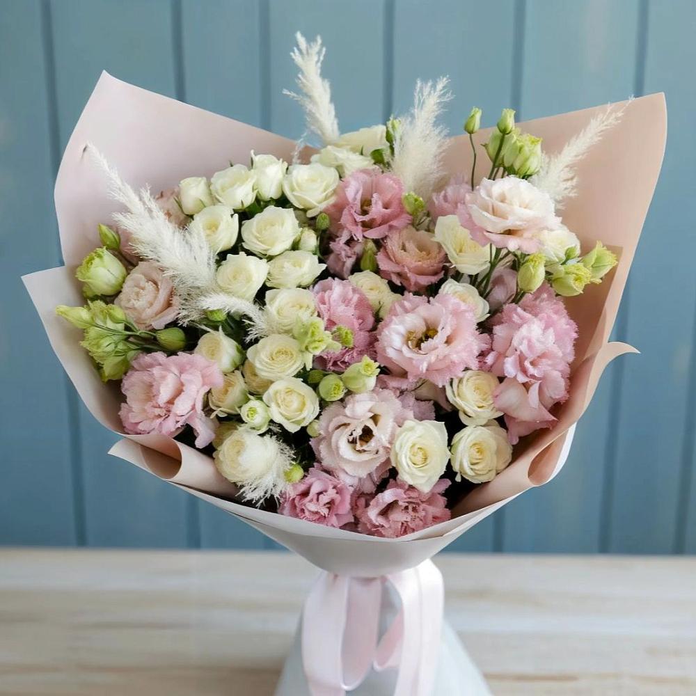 Букет цветов из: Альстромерии и Розы в Ачикулаке