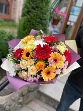 Букет цветов из:  Герберы, Ромашки, Хризантемы, Розы и Подсолнухи #REPLACE_PRED# Ачикулаке