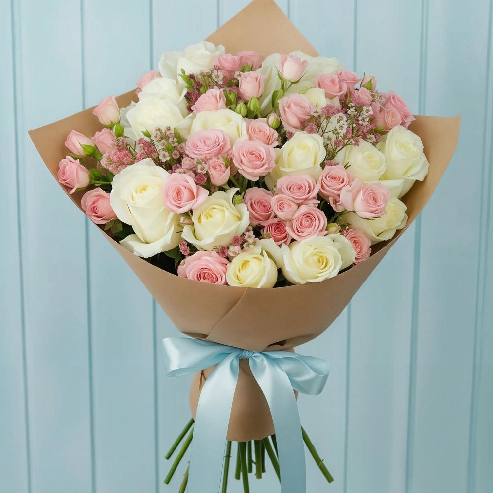 Букет цветов из: Розы в Ачикулаке