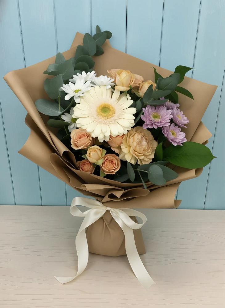 Букет цветов из: Герберы и Хризантемы в Ачикулаке