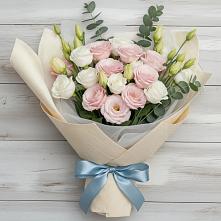 Букет цветов из:  Лизиантусы в Ачикулаке