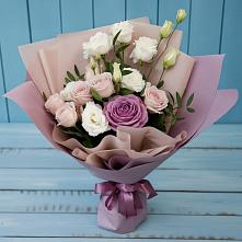 Букет цветов из:  Розы и Лизиантусы в Ачикулаке
