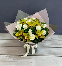 Букет цветов из:  Орхидеи и Розы в Ачикулаке