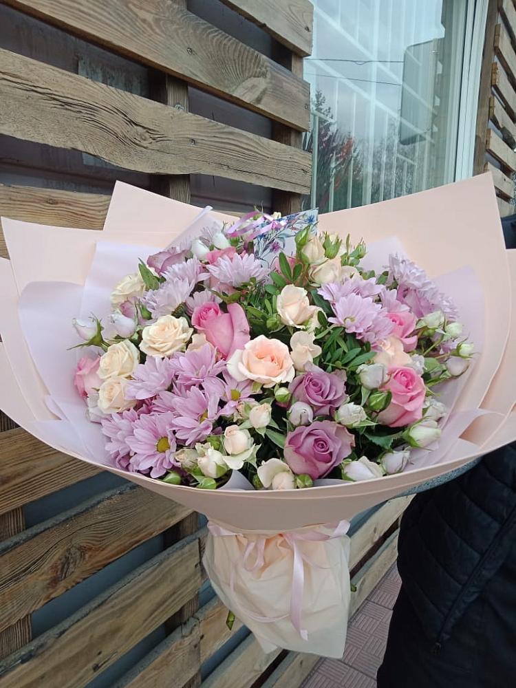 Букет цветов из: Розы и Хризантемы в Ачикулаке