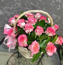 Цветочная композиция из Розы в корзине в Ачикулаке
