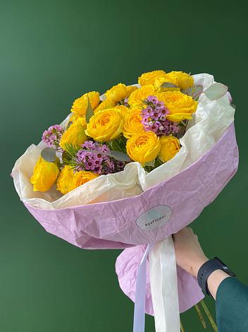 Букет Кустовые желтые розы в Ачикулаке