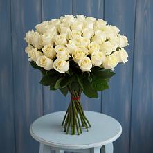 Букет 51 Белая роза Эдлесс Лав в Ачикулаке