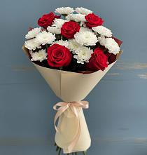 Букет цветов из:  Розы и Хризантемы в Ачикулаке