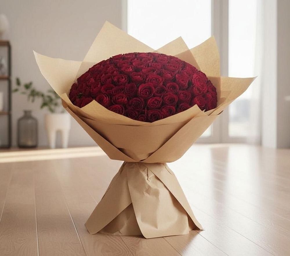 Букет 101 Красная роза в Ачикулаке