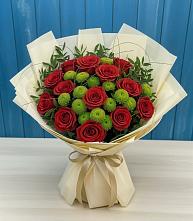 Букет цветов из:  Розы и Хризантемы в Ачикулаке