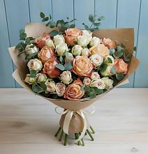 Букет цветов из:  Альстромерии и Розы в Ачикулаке